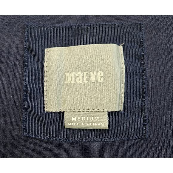 ANTHROPOLOGIE Maeve Women's S / M Wrapped Column Sheath Dress Blue 3/4 Sleeve - Picture 3 of 9